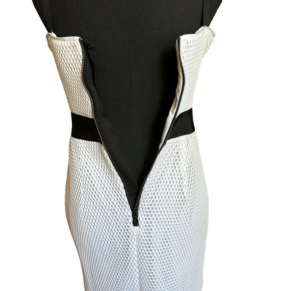 Milly Black & White Bustier Dress with Mess Overlay Size 4 - Picture 9 of 17
